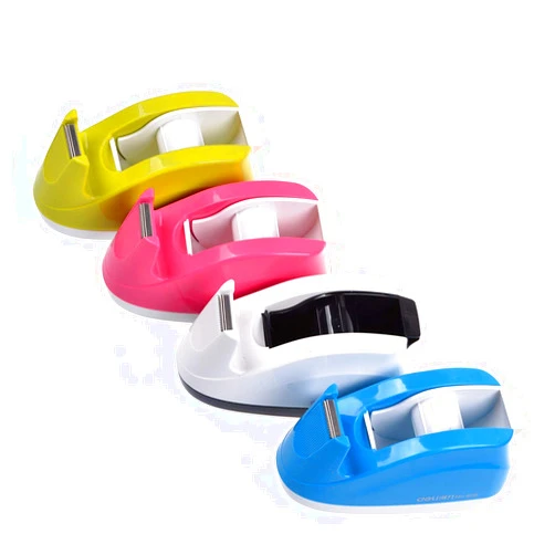 JDYYICZ Heavy Duty Tape Dispenser Weighted Base Nonskid Pad for One-Hand Dispensing Color Random
