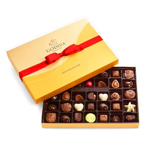 Godiva Chocolatier Valentine's Day Assorted Chocolate Gift Box, Creamy Milk Dark, and White Chocolates for Loved Ones, Gourmet Valentine Box of Chocolate for Gift Basket, Candy Variety Pack, 36pc