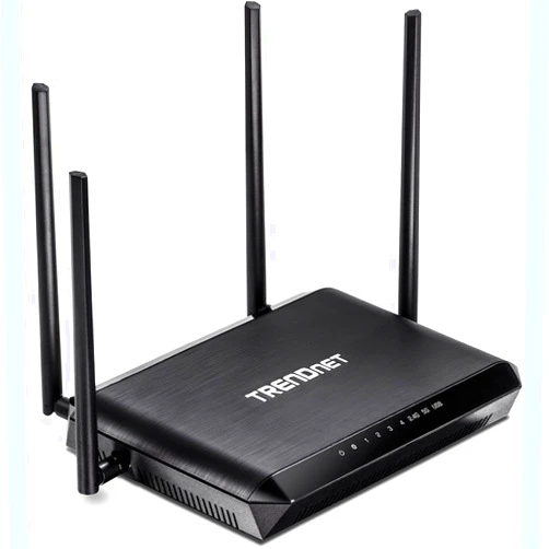 TRENDnet AC2600 MU-MIMO Wireless Gigabit Router, Increase WiFi Performance, WiFi Guest Network, Gaming-Internet-Home Router, Beamforming, 4K streaming, Quad Stream, Dual Band Router, Black, TEW-827DRU
