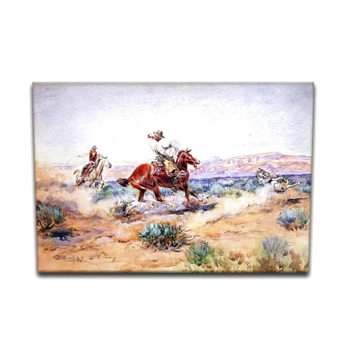 West Cowboy Wall Art, Charles Russell Canvas Prints, Native American Decor, Retro Artwork Posters, Vintage Painting, Old Western Landscape Pictures for Living Room Decor (C,12X18 inch Framed)