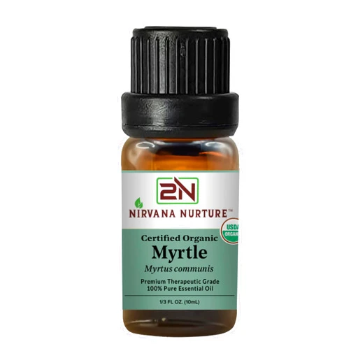 Nirvana Nurture Myrtle Essential Oil USDA Certified Organic, 100% Pure Natural Premium Grade, Undiluted