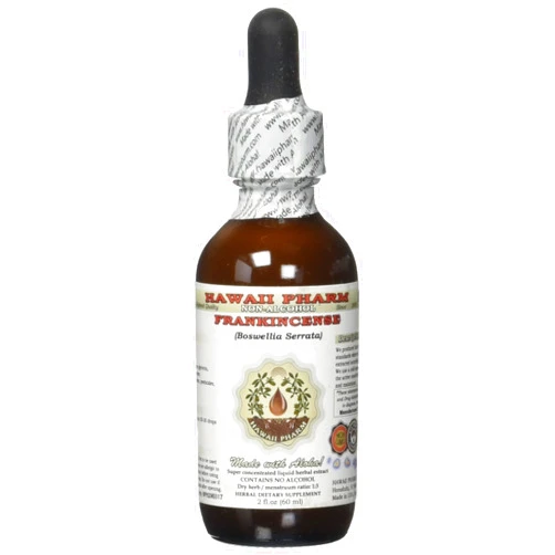 Hawaii Pharm Frankincense Alcohol-Free Liquid Extract, Frankincense (Boswellia Serrata) Dried Resin Glycerite Herbal Supplement 2 oz