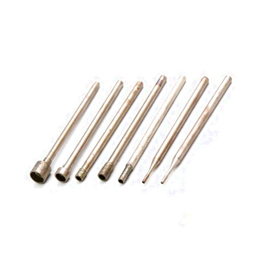 KTUCN 10PCS 0.8-4mm Rotary Diamond Core Drill Bit Engraving 2.35mm Shank for Glass Tile,0.8mm