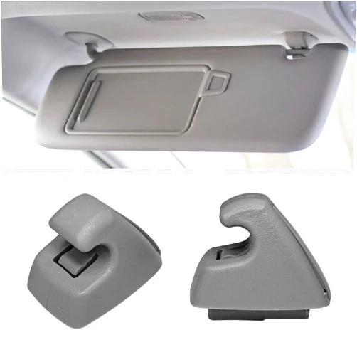 Tobenbone 2 PCS Sun Visor Support Clip Retainer, Car Interior Sun Visor Clip, OE 95994975 95994976, Sun Visor Support Clip Holder Bracket Compatible with Buick Verano Cruze Sonic Spark(Gray)
