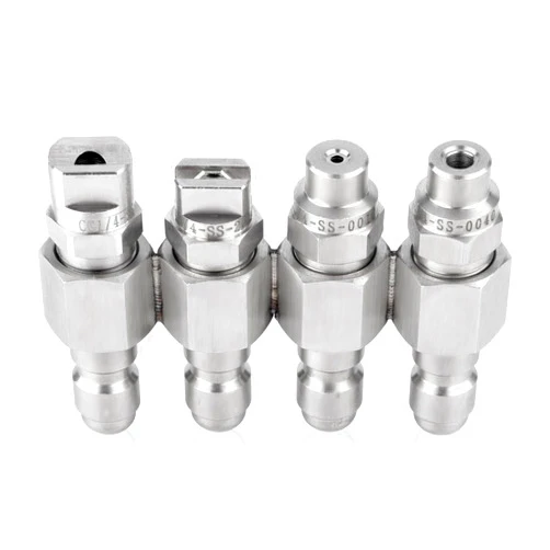 NQEUEPN Washing Tip Holder for 4 GPM Pressure Washer, 4 Way Spray Modes Pressure Washer Nozzle Stainless Steel Power Washing Tips for Quick Connecting Pressure Washer Accessories