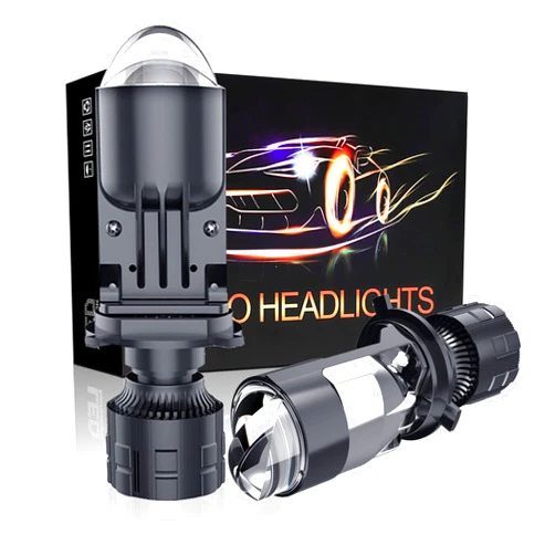 HDYEGIOU H4 Bulbs-30,000LM Extremely Bright 6000K White Hi-Lo Beam Function with Clear Cut Off Line,H4/9003/HB2 Mini Projector Lens Retrofit Kit