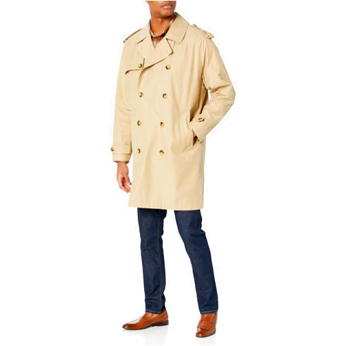 LONDON FOG Men's Double Breasted Trenchcoat