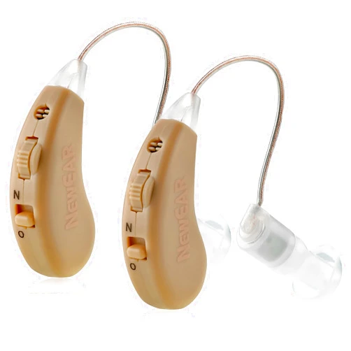 MEDca Hearing Amplifiers Set with New Digital Technology - Almost Invisible Design and Rechargeable USB Dock - Personal Pair Sound Amplifier with Adjustable Volume Tone Control By MEDca