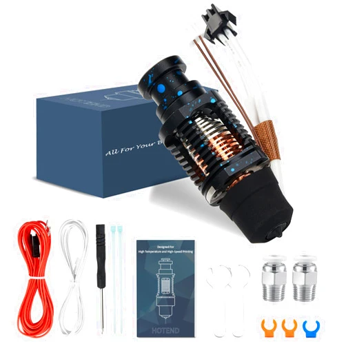 ZOTUES CHC V6 Hotend Ceramic All-Metal: Compatible with hot end Full kit Voron 0.1 Voron 2.4 Prusa i3 Mini MK2/ MK2S /MK3/MK3S/MK3S+/e3d V6