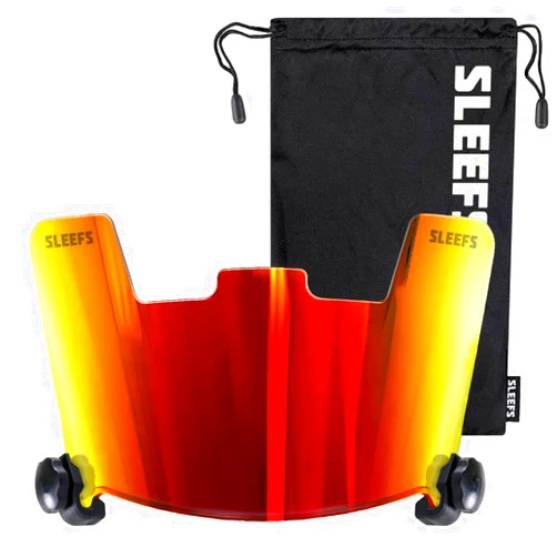 SLEEFS Football Helmet Visor - Tinted Professional Football Visor/Shield - Fits Youth & Adult Helmets - Includes Quick Visor Clips + Microfiber Travel Bag