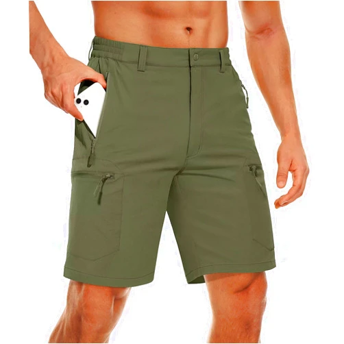 MAGCOMSEN Men's Hiking Shorts 5 Zipper Pockets Ripstop, Quick Dry, Lightweight, Summer Shorts for Work, Camping, Travel