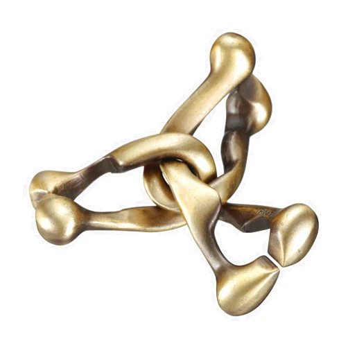 BePuzzled | Trinity Hanayama Metal Brainteaser Puzzle Mensa Rated Level 6, for Ages 12 and Up