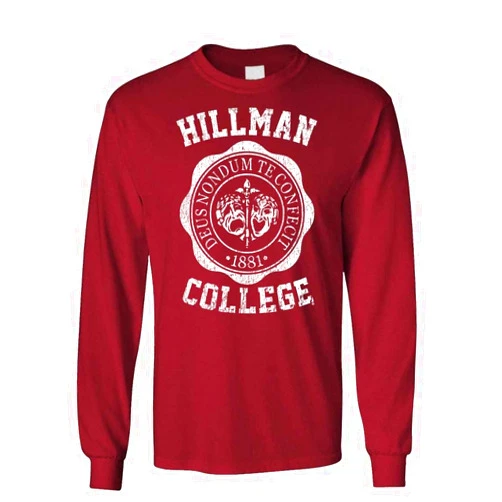The Goozler Hillman College - Retro 80s Sitcom tv - Long Sleeved T-Shirt