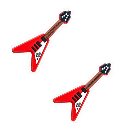 Generic Guitar Shoe Charm Shoe Clip for Clogs Shoes Sandals Eyeglasses and more Set of 2 Acoustic Yazzle Dazzle Electric Fret Bass Solo Shred Axe Music V