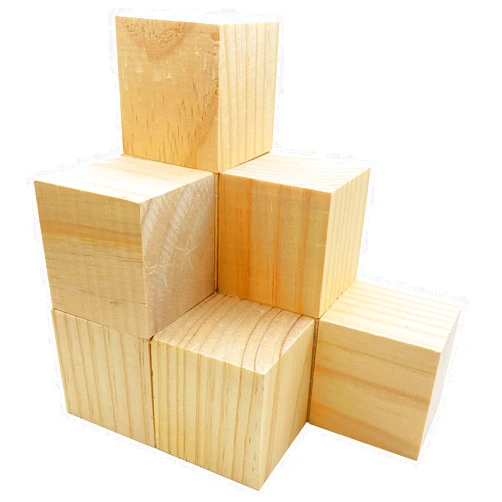 MUXGOA Wood Blocks for Crafts,2 Inch Unfinished Wooden Cubes Natural Wood Blocks for Crafts Making & DIY Projects & Decor(Pack of 9)