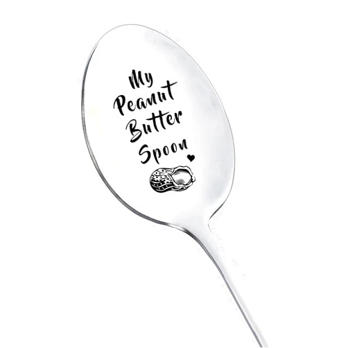 RFTWXHPN Peanut Butter Gift Spoons for Women Men Funny My Peanut Butter Spoon for Dad Wife Cofee PB Lovers Gifts for Him Her Christmas Birthday Gift for Peanut Butter Lovers Gift Spoon