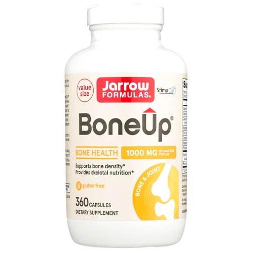 Jarrow Formulas BoneUp - 360 Capsules - Micronutrient Formula for Bone Health - Includes Natural Sources of Vitamin D3 , Vitamin K2 ( as MK-7 ) & Calcium - 180 Servings Packaging may vary