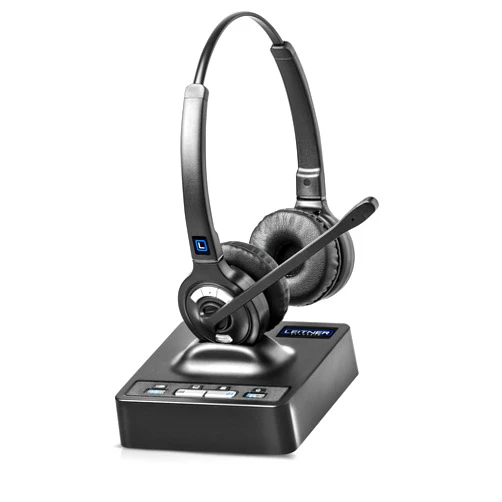 Leitner LH275 2-in-1 Wireless DECT Headset with Mic – Computer and Telephone Compatible – NOT Bluetooth – 5 Year Warranty