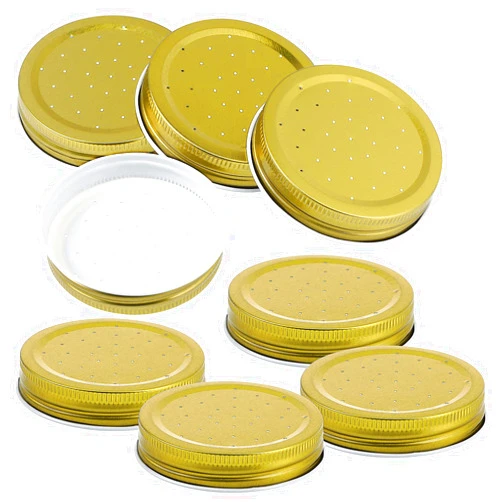 Toddmomy 8pcs Metal Bee Feeders Entrance Beehive Lid, Honeybee Feeder for Beehive Water or Sugar Syrup Feeding Equipment