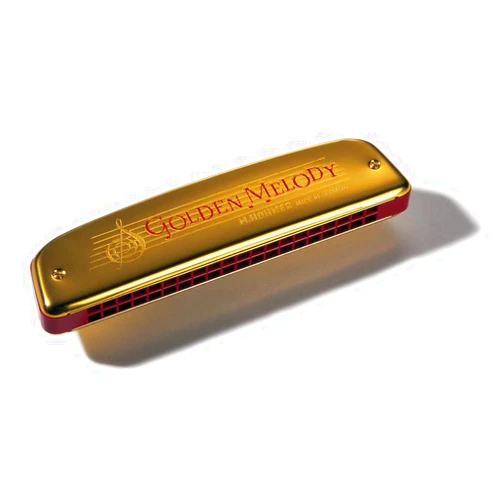 HOHNER 2416-C Golden Melody Tremolo Harmonica, Key of C, Gold