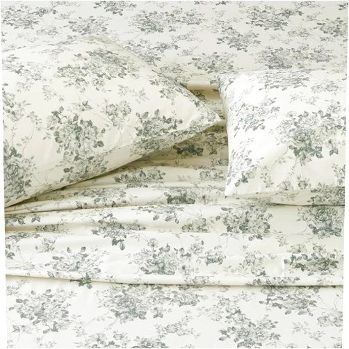 DAUAOTO 100% Cotton Bedding Printed Sheets Set for King Size Bed Up to 14