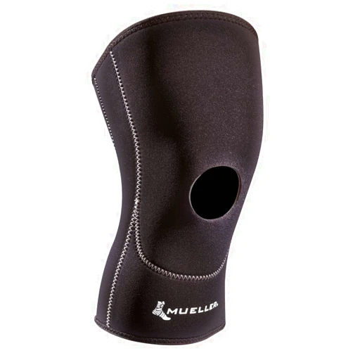 MUELLER Sports Medicine Open Patella Knee Sleeve, Knee Pain Relief Support for Men and Women, Ideal for Arthritis, Sprains, Black