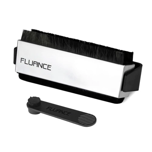 Fluance Vinyl Record & Stylus Cleaning Kit with 2-in-1 Anti-Static Carbon Fiber & Soft Velvet LP Brush and Stylus Brush (VB52)