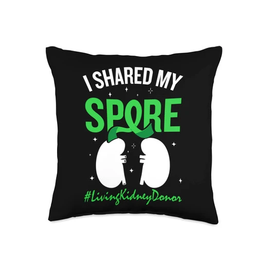 Donor Appreciation Organ Donation Surgery Kidney Kidney Donor Kidney Transplant Survivor Awareness Cancer Throw Pillow