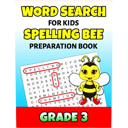 Puzzle Mastery Press Word Search For Kids Spelling Bee Preparation Book Grade 3: 3rd Grade Spelling Workbook Ages 7 - 9 Fun Puzzle Book Teacher Student Class Homeschool
