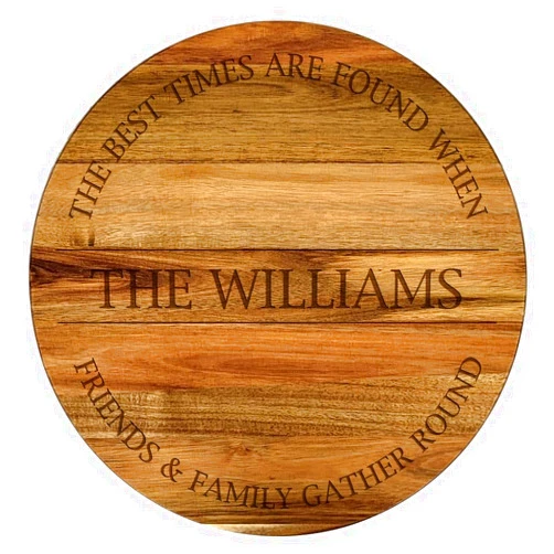 GiftsForYouNow Engraved Gather Round Personalized Lazy Susan, 16