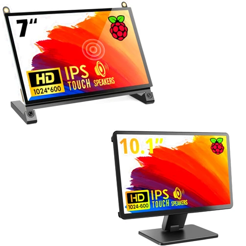 ROADOM 7'' Raspberry Pi Monitor & 10.1'' Touchscreen with Case