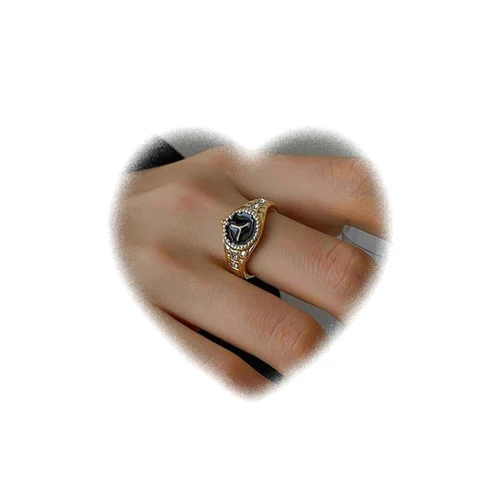 W WEILIRIAN Vintage Watch Ring Gold Watch Knuckle Ring Watch Open Finger Ring Retro Stacking Ring Adjustable Handmade Ring Jewelry for Women and Girls (Gold)