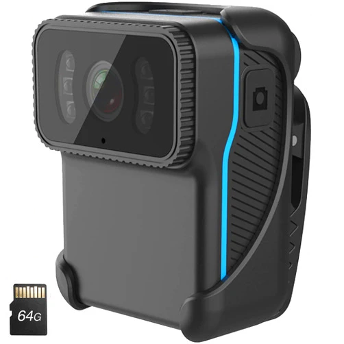 WEIIBDIE 1080P Body Camera with Video and Audio Recording, Night Vision,Waterproof Shell,WiFi Hotspot,Personal Mini Body Cam for Enforcement/Riding/Delivery/Daily Use,with 64GB Memory Card