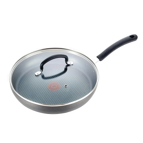 T-Fal Ultimate Hard Anodized Nonstick Fry Pan With Lid 10 Inch, Oven Broiler Safe 400F, Lid Safe 350F, Cookware, Kitchen, Home, Versatile Frying Pan, Skillet, Pots and Pans, Dishwasher Safe, Black