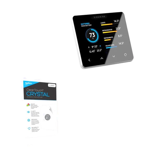 BoxWave Screen Protector Compatible with Simarine PICO Bezel - ClearTouch Crystal (2-Pack), HD Film Skin - Shields from Scratches