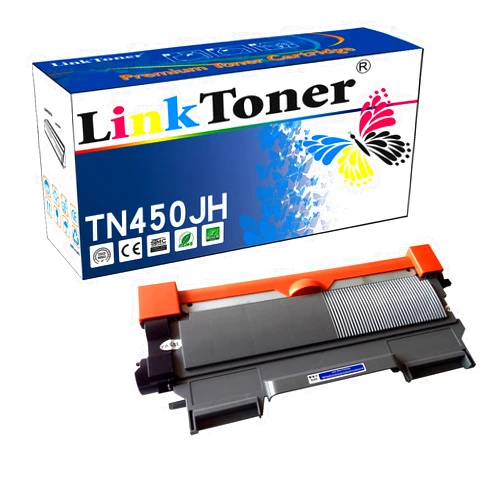 LinkToner Double High Yield TN450 JH Compatible Toner Cartridge Replacement for Brother TN-450 BK TN-420 Laser Printer, HL-2242D, HL-2250DN
