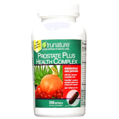 Trunature Saw Palmetto Prostate Health Complex with Zinc, Lycopene and Pumpkin Seed, 250 Softgels