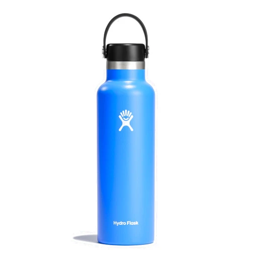 Hydro Flask Water Bottle - Insulated Stainless Steel - Non Spill, Leakproof in 21 Oz Cascade Blue