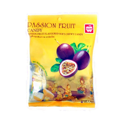 Mitmai PASSION FRUIT FLAVOURED Soft Chewy Candy ( MitMai Brand ), 110g
