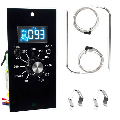 Village Smoker Upgrade Digital Control Board for Pit Boss Wood Smoker Replacement Parts Thermostat Kit Compatible with Pit Boss PB700fb,340,440d,820 with 2 Meat Probe