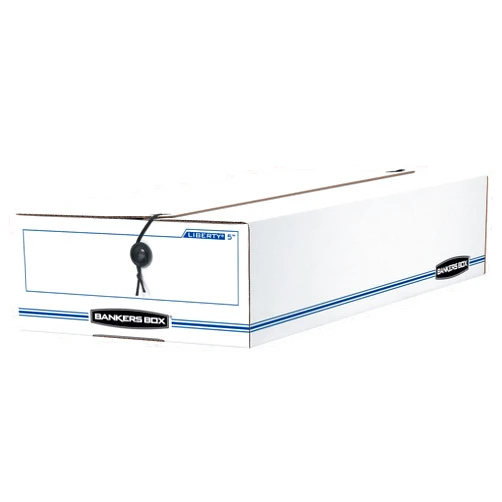 Bankers Box LIBERTY Check and Form Boxes, Standard Set-Up, String and Button, 10 3/4 x 23 1/4 x 4 5/8 Inches, Case of 12 (00005)
