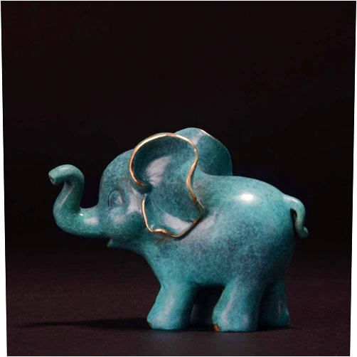 KUAIOUU Room Decor Home Decoration Desktop Furnishings Figurine Crafts Gifts Collectible Figurines Elephant Ornaments pet Crafts Tea Decorations Living Room Home Accessories Statues