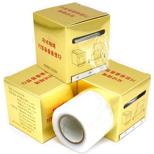 Wittocs 3 Rolls Tattoo Cover Disposable Eyebrow Tattoo Plastic Wrap Preservative Film for One-Way Eyebrow Lips Permanent Make Up Supplies Wrap Tape Transparent