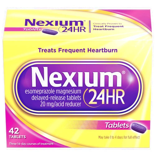 GEEGVV Nexium 24-Hour Delayed Release Heartburn Relief (42-Count Tablets) - Buy Packs and Save (Pack of 3)