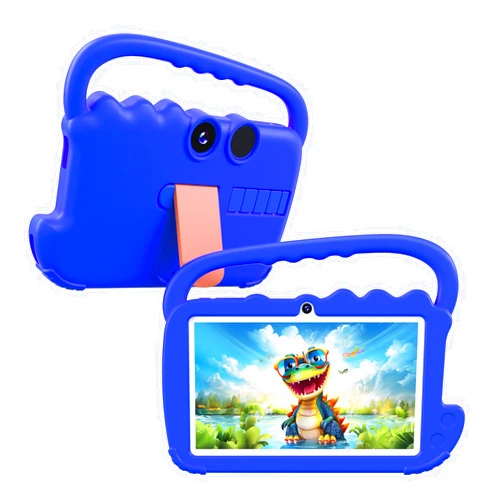 ZZB Kids Tablet 7 inch for Boy Girls, Android 12 Tablets for Kids 4GB RAM 32GB ROM Toddler Tablet WIFI Bluetooth Safety Eye IPS Screen, Parental Control, Dual Camera Shockproof Case for Educational, Games