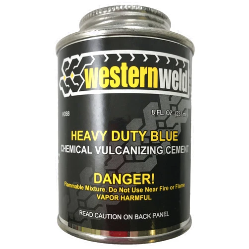 Sherco-Auto Western Weld Blue All Purpose Tire Repair Vulcanizing Cement Brush Top Can 8 oz