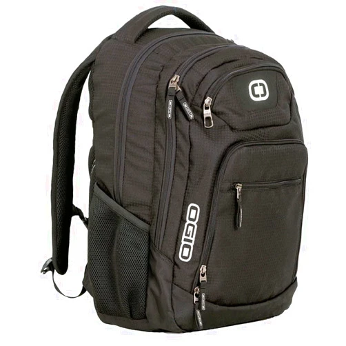 OGIO 411069.03 Black/Silver Excelsior Carry-On Commuter Backpack