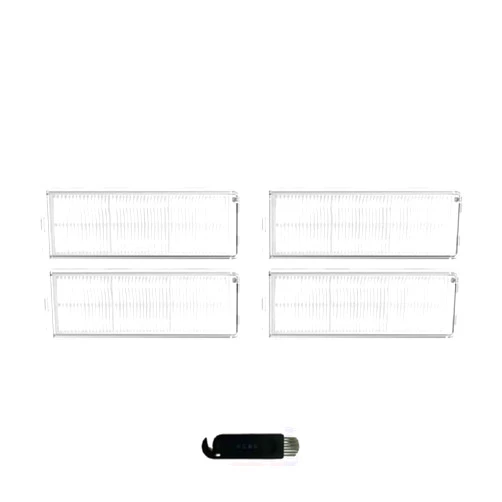INF Pack of 4 Vacuum Cleaner Filters for Xiaomi Robot Vacuum Mop 2S/Mop P/Mop Pro/XMSTJQR2S/STYTJ02YM, 4 x HEPA Filters, 1 x Cleaning Brush