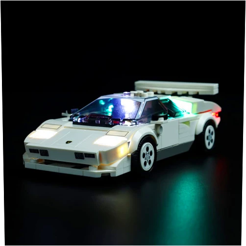 Kyglaring LED Lighting Kit Only Lights Set Designed for Lego Lamborghini Countach 76908 Model Building Kit - Without Lego Set (Classic Version)
