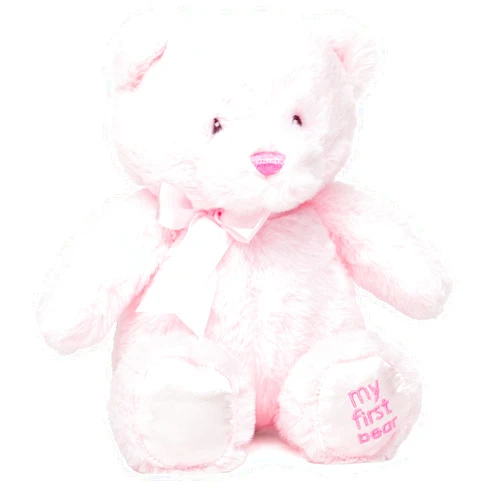Jolitee My First Bear Stuffed Animal - Pink Teddy Bear for Baby for Newborn, 10